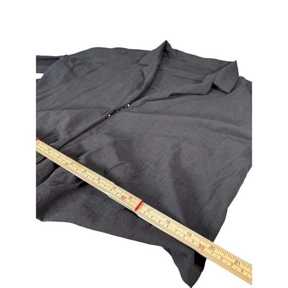 Womens Black Wrap Front Shirt - Medium - Picture 8 of 9